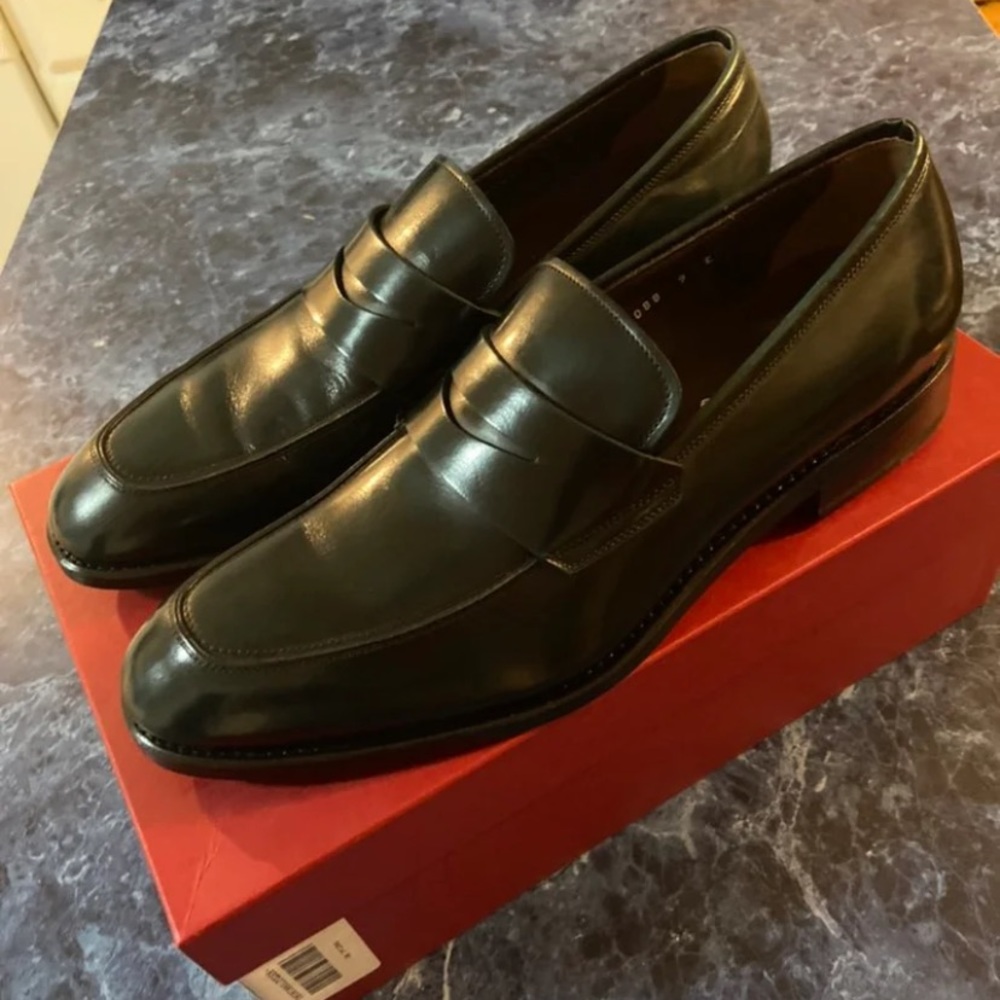 Salvatore Ferragamo Akon Penny Loafer Shoes Black